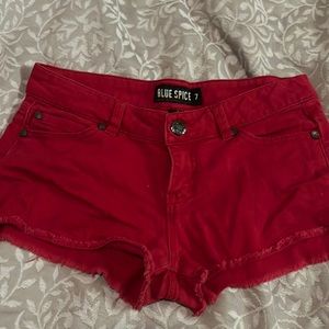 Blue Spice 7 red short shorts